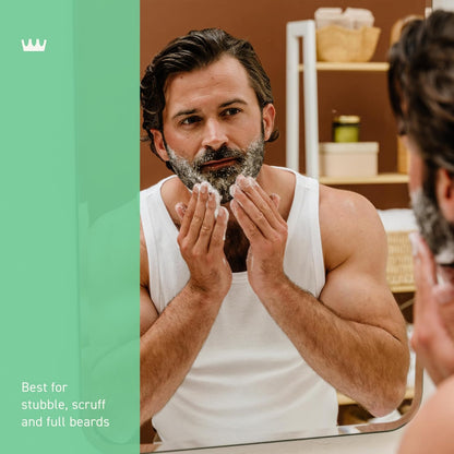 Wild Mint Beard & Scruff Softener, Softens and Conditions Coarse Facial Hair of All Lengths in Just 30 Seconds, 6 Fl Oz