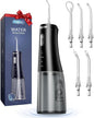 Rechargeable Cordless Water Flosser with Adjustable Water Pressure for Daily Oral Care, Power Dental Flosser for Home and Travel Use, Portable Oral Irrigator for Sensitive Gums and Braces Care