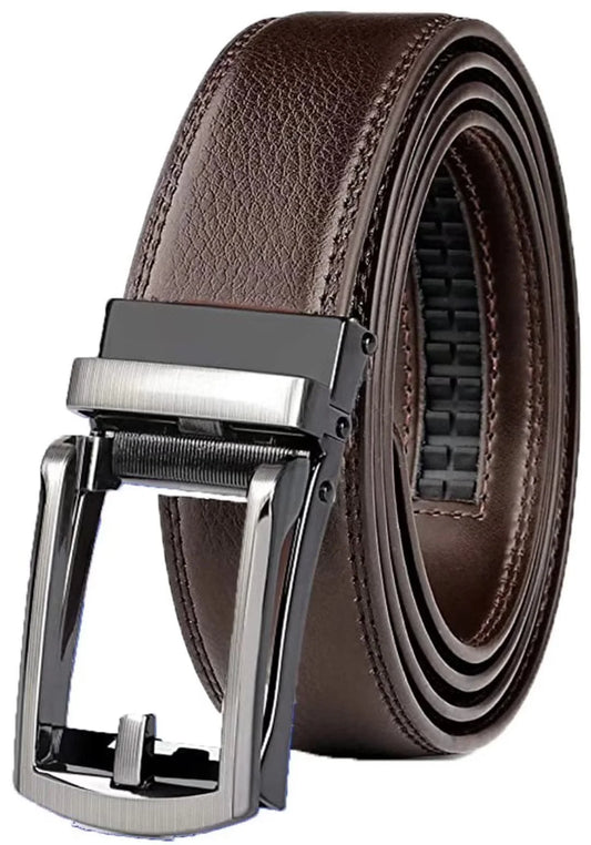 Men'S Ratchet Belts Leather Click Belt for Men 2 Pack