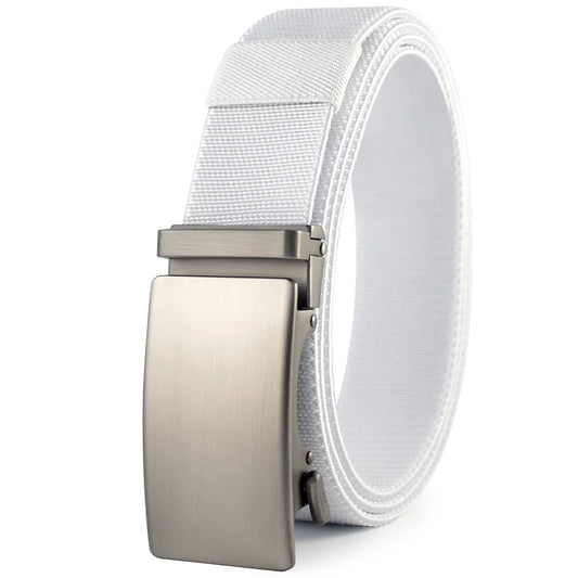 Belt Men, Elastic Golf Belts for Men, Nylon Ratchet Belt Mens Belts Casual, Adjustable Trim to Fit