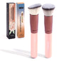 2PCS Foundation Makeup Brush Set Flat Angled Kabuki Powder Blush Brush for Liquid Soft Bristles Cosmetic Makeup Tools
